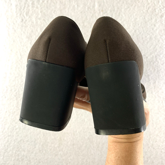 VTG Madeline Stuart Womens Strappy Square Block Heels Sz 8 M Brown Y2K Formal - Picture 6 of 11